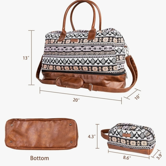 Weekender Bag Aztec Print - Picture 10 of 11